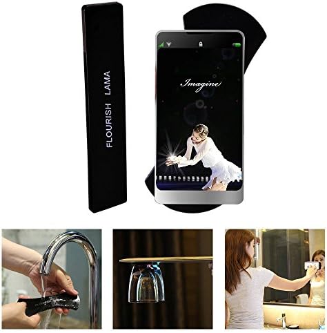 OceanEC Flourish Lama, Fixate Gel Pads, 360 Car Kits Car Bracket Pods Holder, Amazing Rubber Sticker for Mobile Phone Holder Stand, No Trace Washable Sailor Sticker, Multi-Function Car Pads (Black)