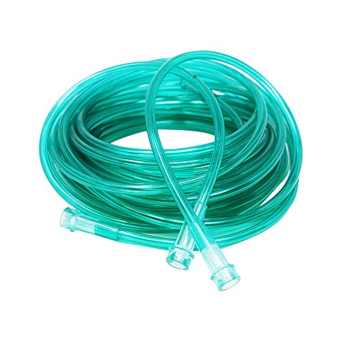 Pivit Crush-Resistant Oxygen Tubing 50 ft Green | Low-Memory Helps Prevent Kinking Remains Straight | Green Is Easy To See For Safety | Universal Fittings Connect Fast & Easy Ensures Most Optimal Flow