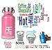 Rehydrate Pro Pink Junior Kids Insulated Stainless Steel and Environmentally Friendly for Hot or Cold Drinks and Travel. 11.83 Oz/350ml Hydration Flask Includes Free 'Flip N Sip' Sports Cap