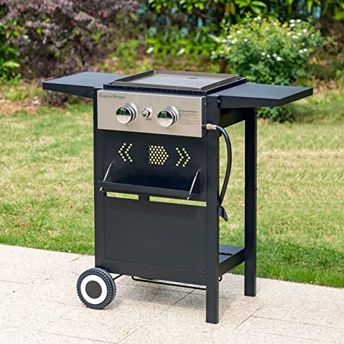 Sophia & William 2Burner Gas Grill and Griddle Combo Small Flat Top