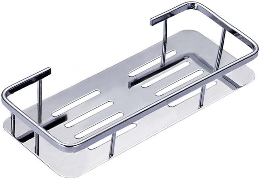Foccoe Stainless Steel Shelf Bathroom Baskets Rectangular Shelf Storage Rack Wall-mounted kitchen/bathroom storage rack