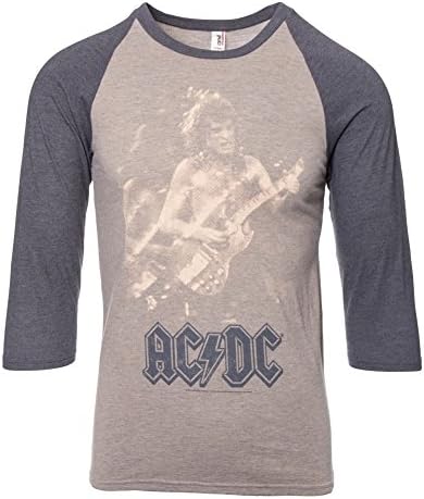Extra Large Brown Ac/dc Photo Premium Baseball Shirt