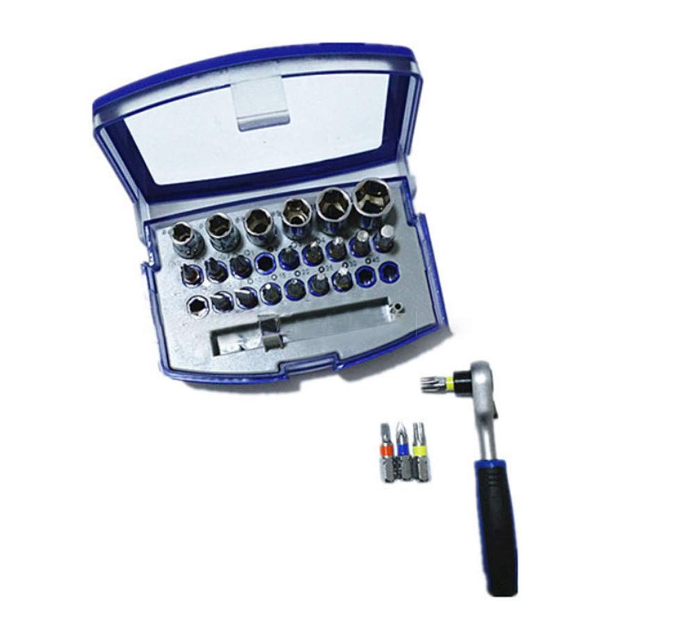 Metric Ratcheting Socket Wrench Set Quick Release Reversible Ratchet