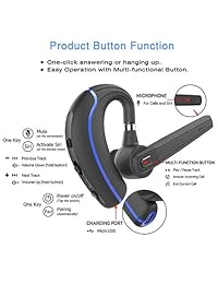 Auriculares Bluetooth, manos libres, auricular inalámbrico V5.0