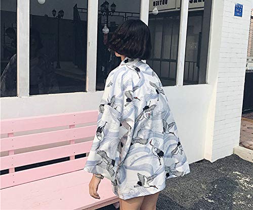 Kimonos Woman Japanese Kimono Cardigan Cosplay Shirt Blouse for Women Japanese Yukata Beach Kimono Kk1069,2,One Size