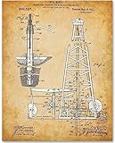 Spindletop Oil Drilling Rig - 11x14 Unframed Patent Print - Makes a Great Gift Under $15 for People in the Oil/Petroleum Business or Office Decor