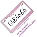 OMT License Plate Frames for Women, Car Accessories Set of 2, Bling Car License Plate Frames with Rhinestones, Universal License Plate Holders with Screws and Tools for Car SUV, Pink