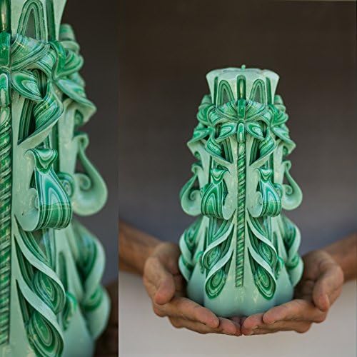 Large decorative carved candles for gifts for men and unique housewarming