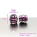 TIKING 2pcs 12mm Titanium Ti Barrel Shape Knife/Zipper Pull Jewelry Paracord/Lanyard Beads-Purple