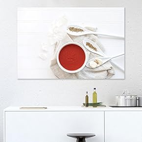 Canvas Wall Art - Spoons of Seasonings on White Table - Giclee Print Gallery Wrap Modern Home Art Ready to Hang - 12x18 inches