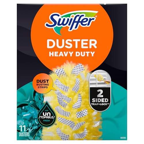 SWIFFER DUSTERS MULTI-SURFACE HEAVY DUTY DUSTER REFILLS, UNSTOPABLES FRESH SCENT, 11 COUNT