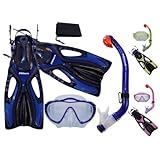 Promate Junior Snorkeling Scuba Diving Mask DRY Snorkel Fins Set for Kids/ SCS0040