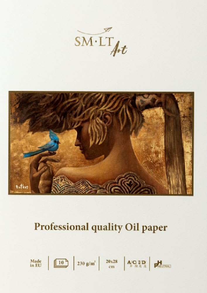 SM.LT Professional Quality Oil Paper Pad, Size 20 x 28 cm, Consisting of 10 Sheets, 230 g/m² TS-10(230) ST/PRO