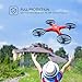 Holy Stone FPV Foldable Drone with Camera for Kids and Beginners, RC Quadcopter with 720P HD, 2 Flight Modes, APP Control, 3D Flip, Altitude Hold, Headless Mode, 2 Modular Batteries, Carrying Case,Red