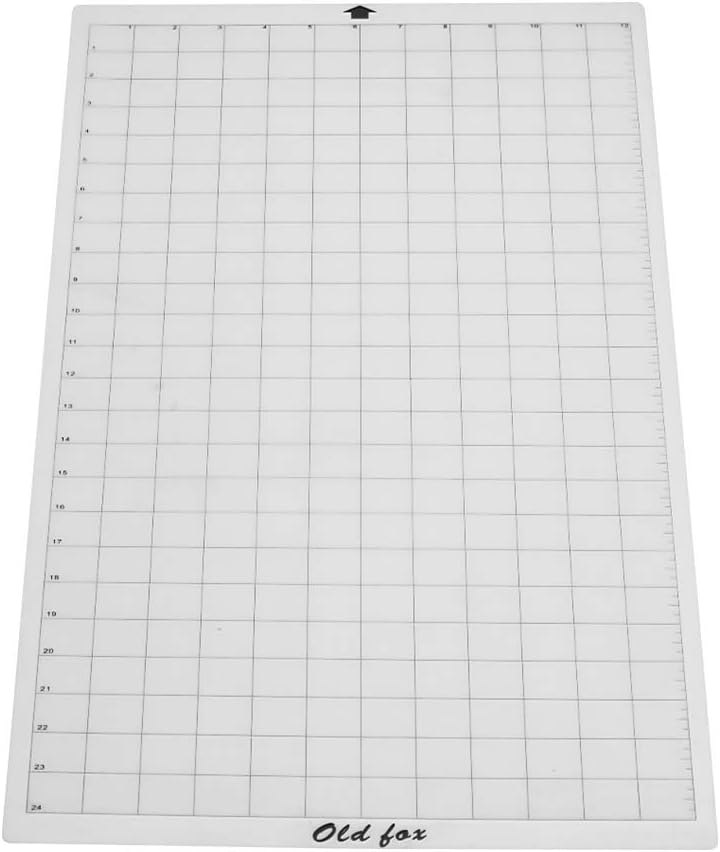 Aibecy Old Fox Replacement Cutting Mat Transparent Adhesive Mat with Measuring Grid 12 24 Inch StandardGrip Cutting for Silhouette Cameo Cricut Explore Plotter Machine, 1pcs