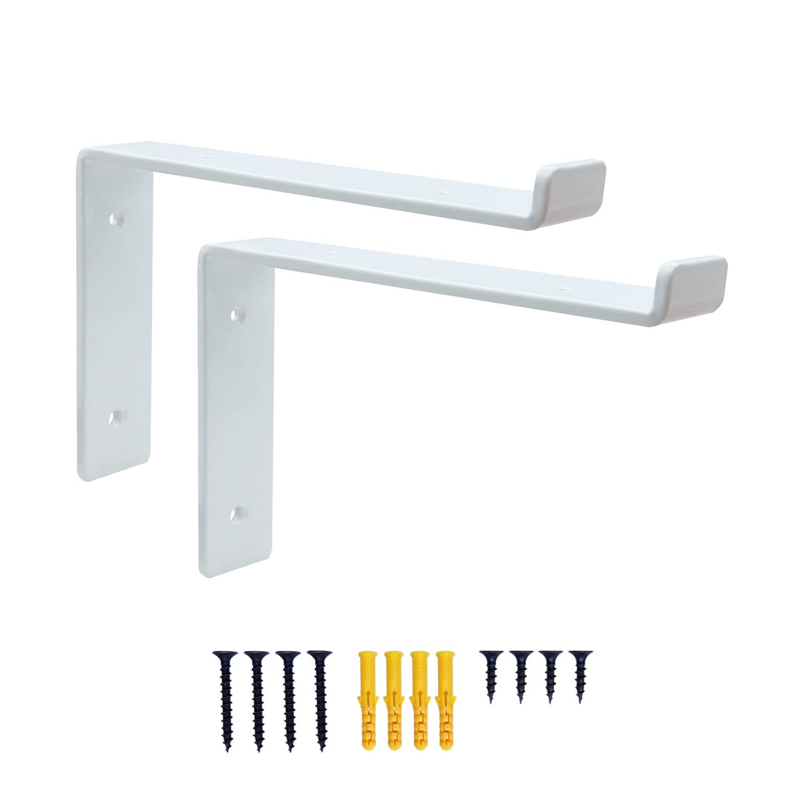 2 x Heavy Duty Scaffold Shelf Brackets 225mm - Industrial Style for 9 Inch Boards - Made from 5mm Steel - Ideal DIY Storage Solution for Living Room, Kitchen, Office, Garage