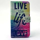 S6 Case, Galaxy S6 Case,Nancy's Shop **New** Fashion [Kickstand Feature] Sparkle Pattern Premium Pu Leather[Wallet Feature] Type Magnet Design Flip Protective Credit Card Holder Pouch Skin Case Cover for Samsung Galaxy S 6 2015 Smartphone (Built-in Credit Card/id Card Slot) and Screen Protector By Free (Live the Life You Love)