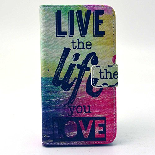 S6 Case, Galaxy S6 Case,Nancy's Shop **New** Fashion [Kickstand Feature] Sparkle Pattern Premium Pu Leather[Wallet Feature] Type Magnet Design Flip Protective Credit Card Holder Pouch Skin Case Cover for Samsung Galaxy S 6 2015 Smartphone (Built-in Credit Card/id Card Slot) and Screen Protector By Free (Live the Life You Love)