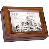 Cottage Garden Place 4x6 Photo Here You are My Sunshine Dark Wood Finish Jewelry Music Box - You are My Sunshine