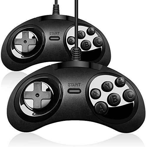 AFUNTA 6Button Controller Compatible Sega Classic Genesis (2 pcs), NOT