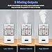 BOYON Ultrasonic Cool Mist Humidifier 5.5L, Top Fill Humidifiers with Humidistat, Cool Mist Vaporizer with 3 Mist Settings, Waterless Auto-off, LED Display with Nightlight, Last up to 40H