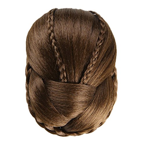 DEESEE(TM) Fashion New Womens Ladies Hair Braided Wig Bun Cosplay Wig