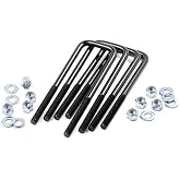 Rough Country Universal Square U-Bolt Kit - 3" W x 11" L (Inside), 9/16" Thread, Set of 4 Suspension U-Bolts