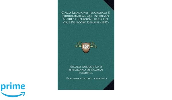 Amazon Com Cinco Relaciones Jeograficas E Hidrograficas Que - 