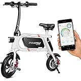 SwagCycle Pro Folding Electric Bike, Pedal Free and App Enabled, 18 mph E Bike with USB Port to Charge on the Go