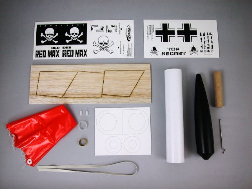 Estes 0651 Der Red Max Rocket-Building Kit, Intermediate Flying-Rocket-Model Kit for Ages 10+