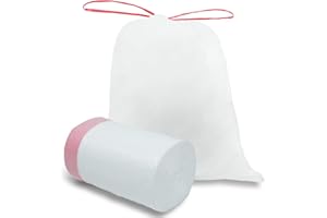 O2frepak 13 Gallon Drawstring Tall Kitchen Trash Bags,Clean Fresh Scent and Heavy Duty Garbage Bags(100 Count,60x70cm)