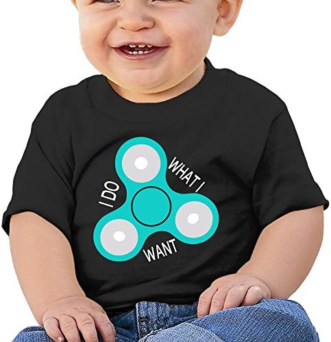 Tri-Spinner Fidget Toy Baby's Boy's&amp;girls Shirt For 6-24 Months Toddler Size 6 M Black