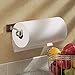 mDesign Versatile Bamboo Wall Mount Paper Towel Holder & Dispenser, Mounts to Walls or Under Cabinets - for Kitchen, Pantry, Utility Room, Laundry and Garage Storage - 2 Piece Design - Espresso Brown