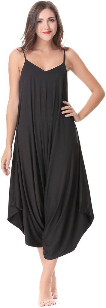 Aphratti Women's Spaghetti Strap Loose Fit Harem Jumpsuit