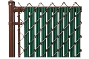 Ridged Slats Made in America Slat Depot Single Wall Bottom Locking Privacy Slat for 3', 4', 5', 6', 7' and 8' Chain Link Fence (4ft, Green)