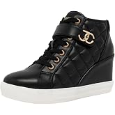 Juicy Couture Women's Platform Wedge Sneakers High-Top Shoes-Journey