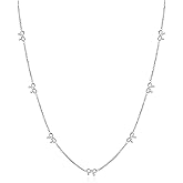 YADUDA Gold Bow Necklace for Women 18K Gold Plated CZ Dainty Bow Pendant Choker Necklace Cute Small Tiny Bow Station Choker Chain Necklace Trendy Jewelry Gift
