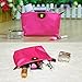 Bestrice iConic-Frame Pouch-Cosmetics Case Makeup Bag Travel Accessory Organizer Rose Red