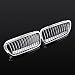 Euro Front Center LH RH Kidney Grille Grill Compatible with BMW E38 4 Door Sedan 740i 740iL 750iL 95 96 97 98 99 00 01 (Chrome Black)