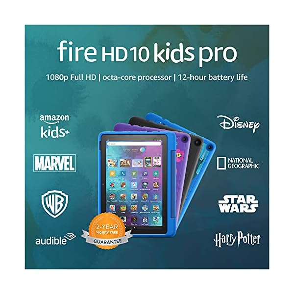 Fire HD 10 Kids Pro tablet | for ages 6-12 | 10.1", 1080p Full HD, 32 GB | Black Kid-Friendly Case