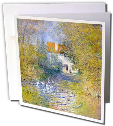 Print of Monet Painting Geese In The Creek - Greeting Cards, 6 x 6 inches, set of 12 (gc_204945_2)