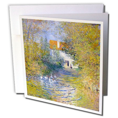 Print of Monet Painting Geese In The Creek - Greeting Cards, 6 x 6 inches, set of 12 (gc_204945_2)