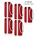 Aluminum Luggage Tag for Luggage Baggage Travel Identifier (Red 5PCS)