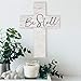 P. Graham Dunn Be Still Script Whitewash 8.5 x 12 Solid Pine Wood Wall Hanging Cross