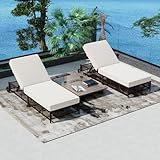 MoBtovs Rattan Outdoor Lounge Chair with 5-Position