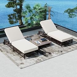 MoBtovs Rattan Outdoor Lounge Chair with 5-Position