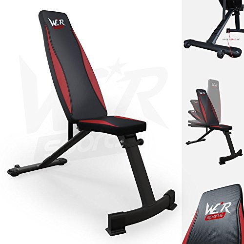 title=We R Sports FI100 Panca regolabile per sollevare pesi allenamento a casa