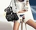 Soft Leather Backpack Lovely Schoolbag Shoulder Bag Sports Knapsack (black)