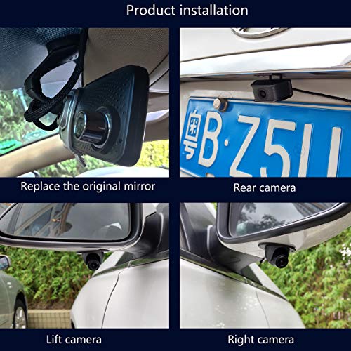 SZDALOS 4CH Blind Spot Rear View Mirror/ 9.88 Full Touch Screen