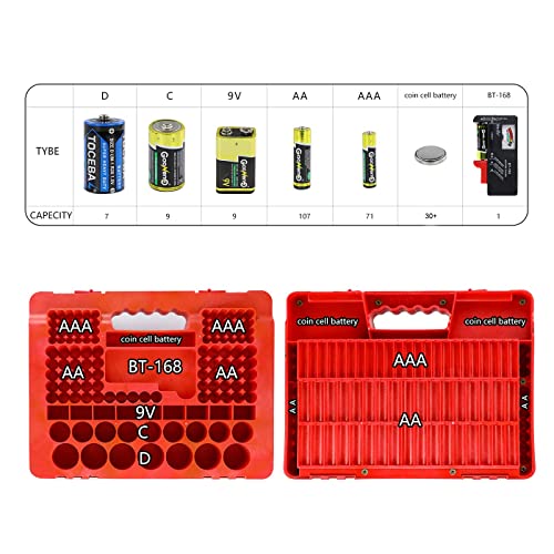 XValue 230+ Battery Storage Organizer AA AAA C D 9V Waterproof Battery